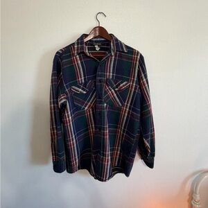 OshKosh B'gosh Navy, Green & Red Plaid Button-Down Shirt